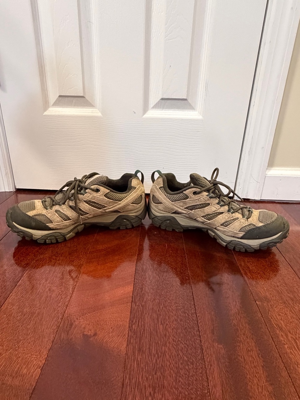 Merrell Men’s 8.5 Hiking Trail Shoes Brown Tan Vibram Outdoor Sneakers - Picture 4 of 9